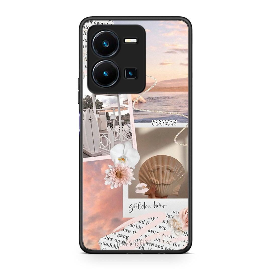 Θήκη Vivo Y35 Golden Hour από τη Smartfits με σχέδιο στο πίσω μέρος και μαύρο περίβλημα | Vivo Y35 Golden Hour Case with Colorful Back and Black Bezels