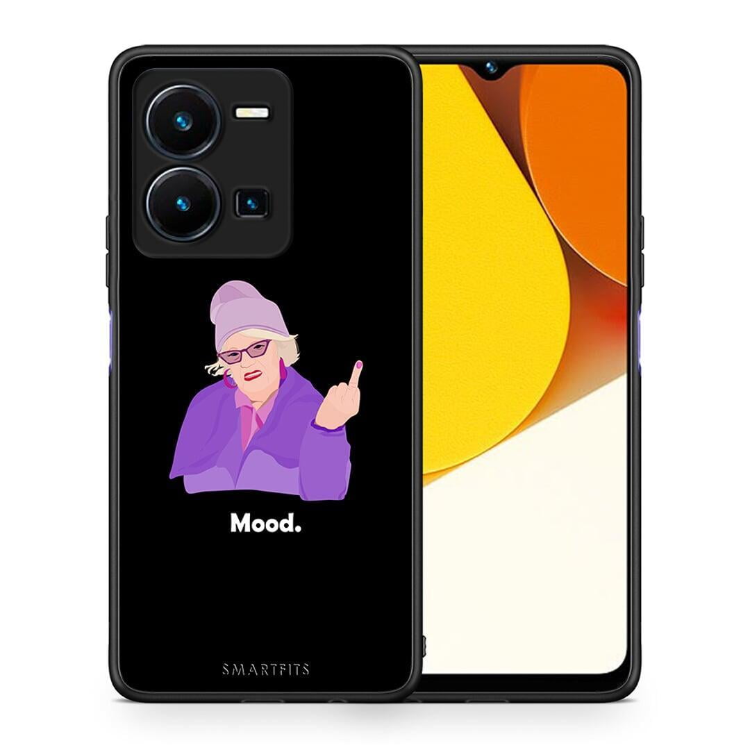 Θήκη Vivo Y35 Grandma Mood Black από τη Smartfits με σχέδιο στο πίσω μέρος και μαύρο περίβλημα | Vivo Y35 Grandma Mood Black Case with Colorful Back and Black Bezels