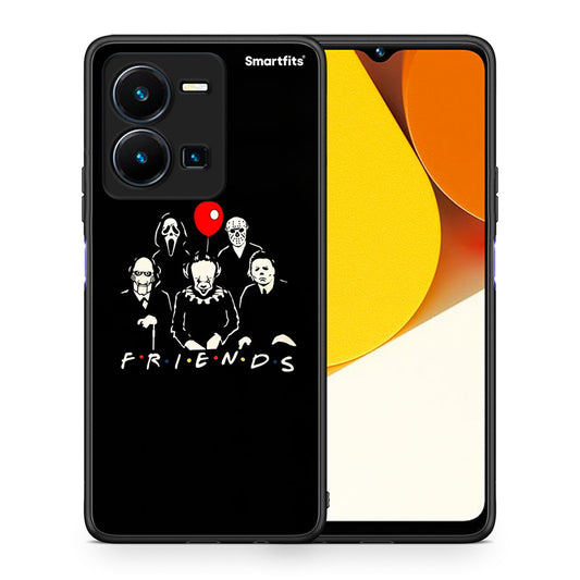 Θήκη Vivo Y35 Halloween Friends από τη Smartfits με σχέδιο στο πίσω μέρος και μαύρο περίβλημα | Vivo Y35 Halloween Friends Case with Colorful Back and Black Bezels