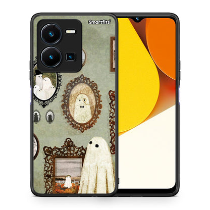 Θήκη Vivo Y35 Halloween Ghost Season από τη Smartfits με σχέδιο στο πίσω μέρος και μαύρο περίβλημα | Vivo Y35 Halloween Ghost Season Case with Colorful Back and Black Bezels