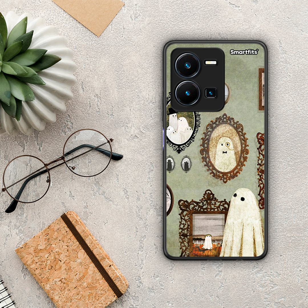Θήκη Vivo Y35 Halloween Ghost Season από τη Smartfits με σχέδιο στο πίσω μέρος και μαύρο περίβλημα | Vivo Y35 Halloween Ghost Season Case with Colorful Back and Black Bezels