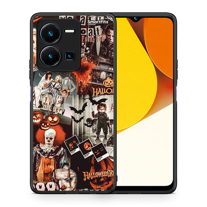 Θήκη Vivo Y35 Halloween Spooky Season από τη Smartfits με σχέδιο στο πίσω μέρος και μαύρο περίβλημα | Vivo Y35 Halloween Spooky Season Case with Colorful Back and Black Bezels
