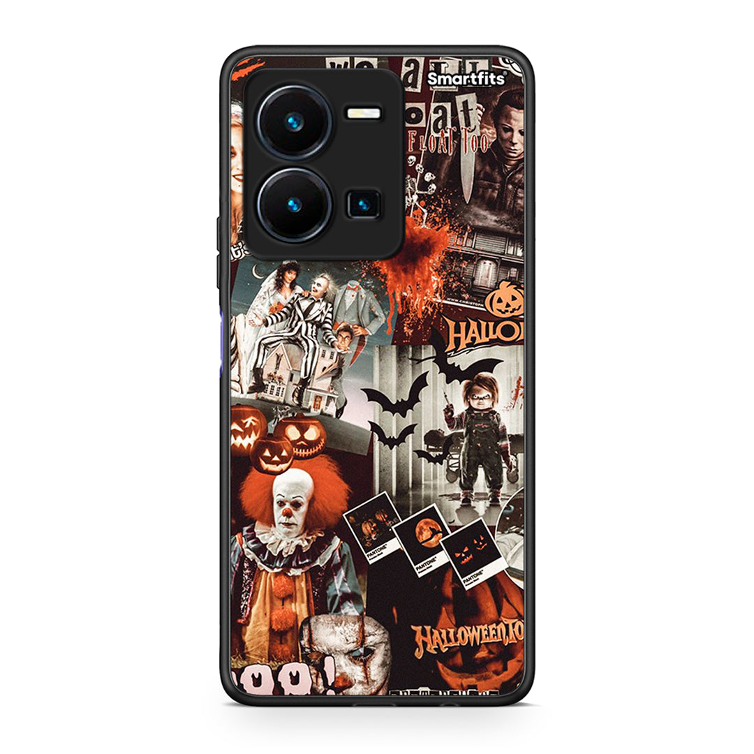 Θήκη Vivo Y35 Halloween Spooky Season από τη Smartfits με σχέδιο στο πίσω μέρος και μαύρο περίβλημα | Vivo Y35 Halloween Spooky Season Case with Colorful Back and Black Bezels