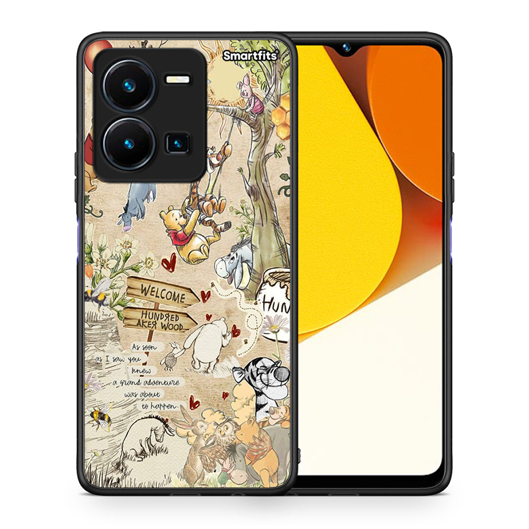 Θήκη Vivo Y35 Happy Friends από τη Smartfits με σχέδιο στο πίσω μέρος και μαύρο περίβλημα | Vivo Y35 Happy Friends Case with Colorful Back and Black Bezels