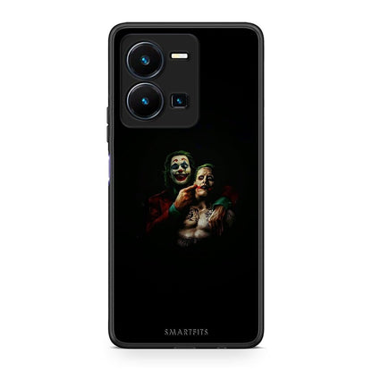 Θήκη Vivo Y35 Hero Clown από τη Smartfits με σχέδιο στο πίσω μέρος και μαύρο περίβλημα | Vivo Y35 Hero Clown Case with Colorful Back and Black Bezels