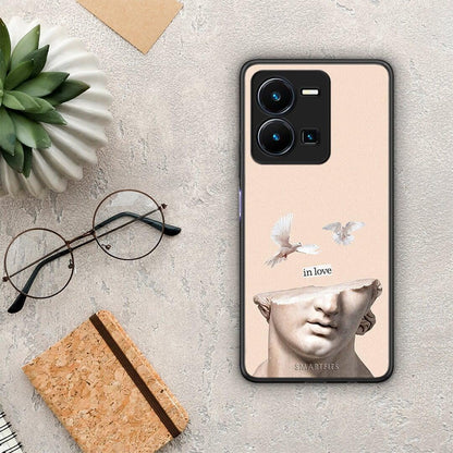 Θήκη Vivo Y35 In Love από τη Smartfits με σχέδιο στο πίσω μέρος και μαύρο περίβλημα | Vivo Y35 In Love Case with Colorful Back and Black Bezels