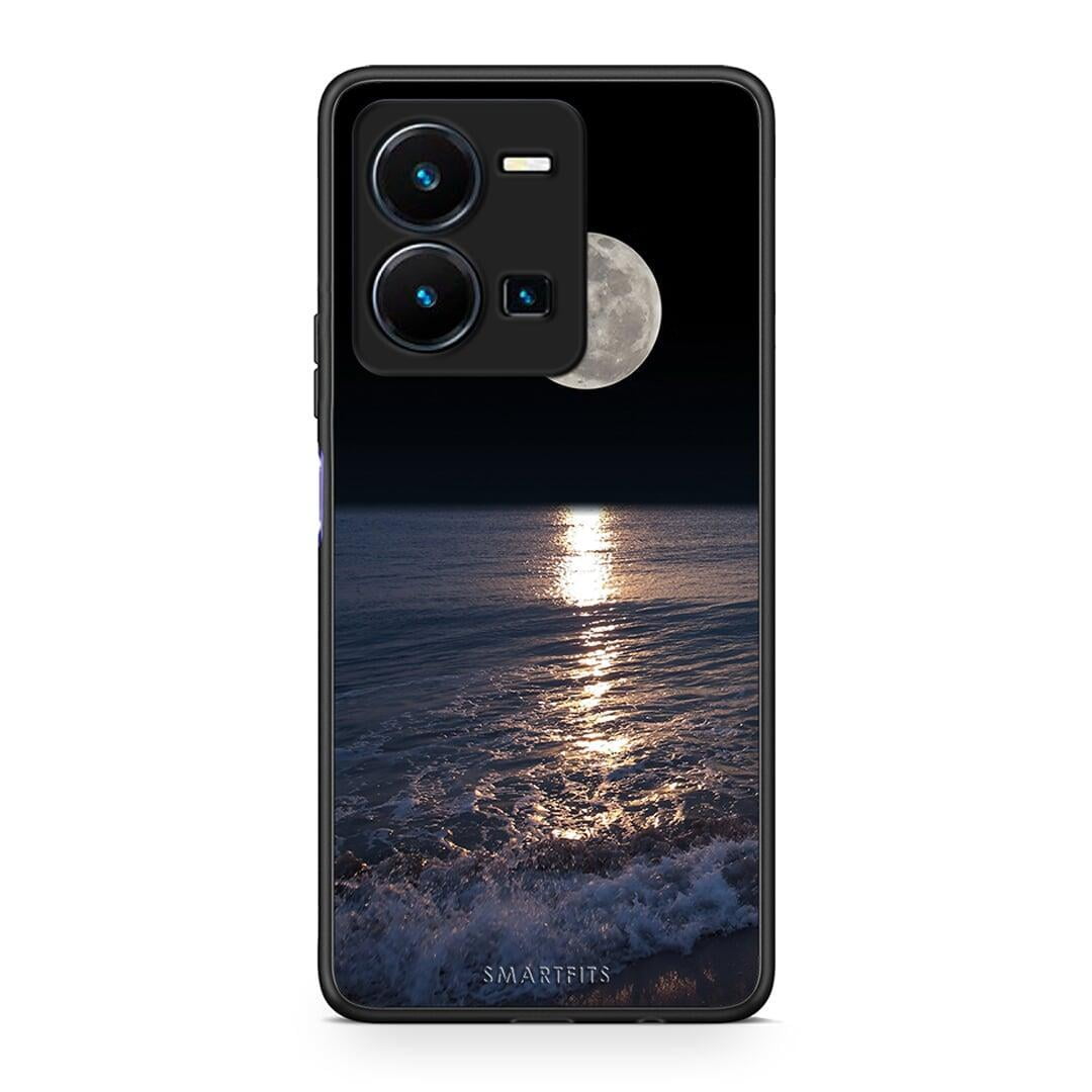 Θήκη Vivo Y35 Landscape Moon από τη Smartfits με σχέδιο στο πίσω μέρος και μαύρο περίβλημα | Vivo Y35 Landscape Moon Case with Colorful Back and Black Bezels