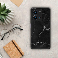 Thumbnail for Θήκη Vivo Y35 Marble Black από τη Smartfits με σχέδιο στο πίσω μέρος και μαύρο περίβλημα | Vivo Y35 Marble Black Case with Colorful Back and Black Bezels