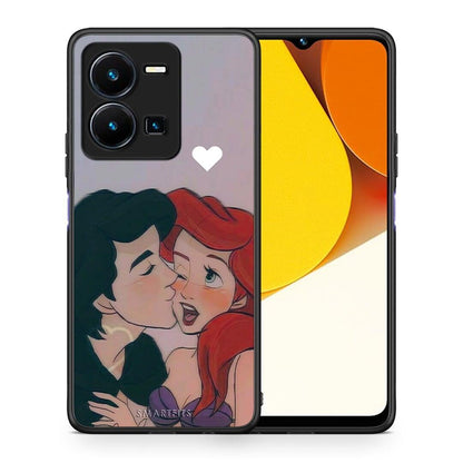 Θήκη Vivo Y35 Mermaid Couple από τη Smartfits με σχέδιο στο πίσω μέρος και μαύρο περίβλημα | Vivo Y35 Mermaid Couple Case with Colorful Back and Black Bezels