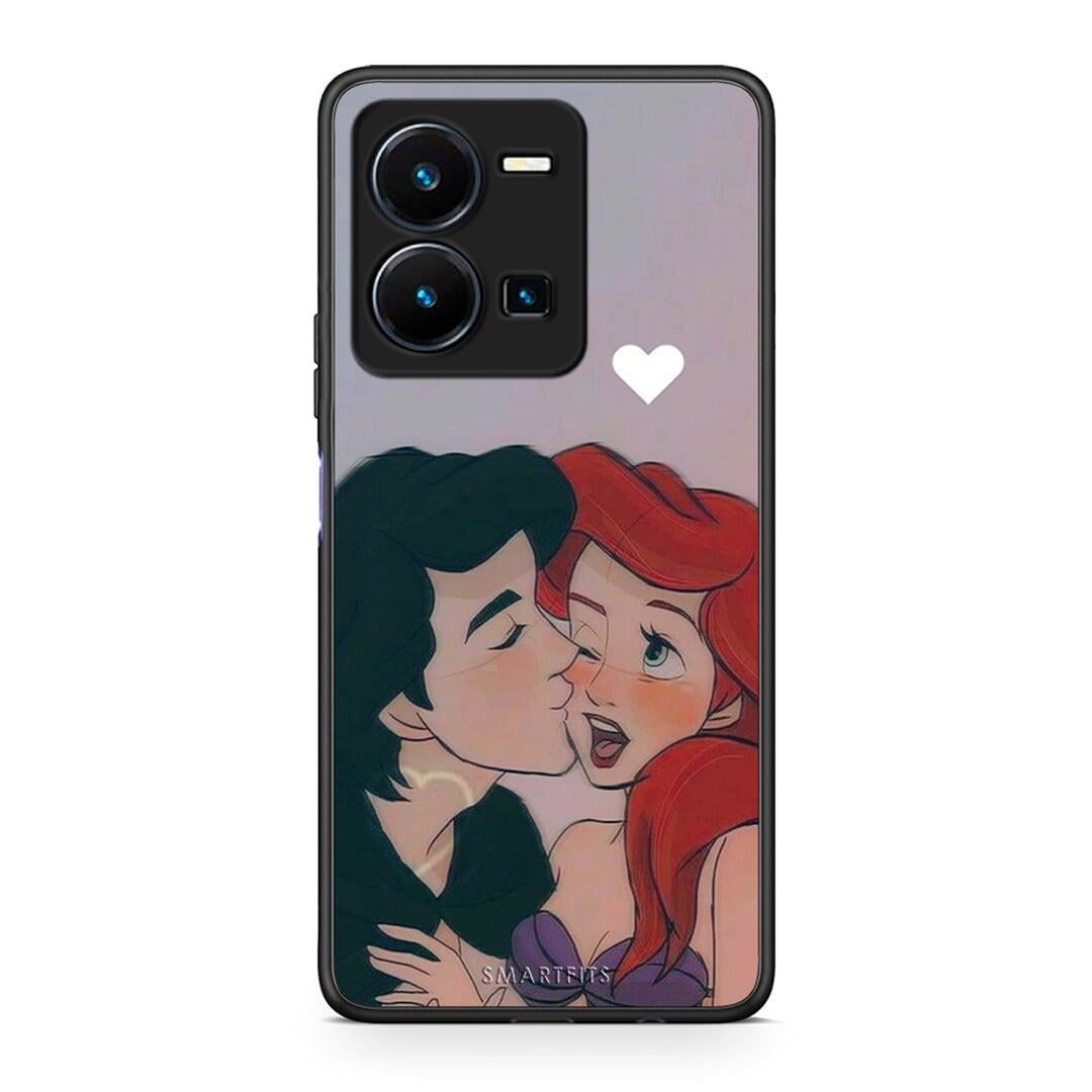 Θήκη Vivo Y35 Mermaid Couple από τη Smartfits με σχέδιο στο πίσω μέρος και μαύρο περίβλημα | Vivo Y35 Mermaid Couple Case with Colorful Back and Black Bezels