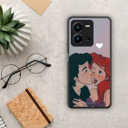 Θήκη Vivo Y35 Mermaid Couple από τη Smartfits με σχέδιο στο πίσω μέρος και μαύρο περίβλημα | Vivo Y35 Mermaid Couple Case with Colorful Back and Black Bezels