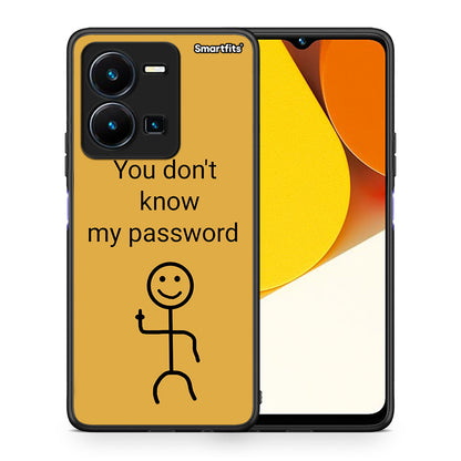 Θήκη Vivo Y35 My Password από τη Smartfits με σχέδιο στο πίσω μέρος και μαύρο περίβλημα | Vivo Y35 My Password Case with Colorful Back and Black Bezels