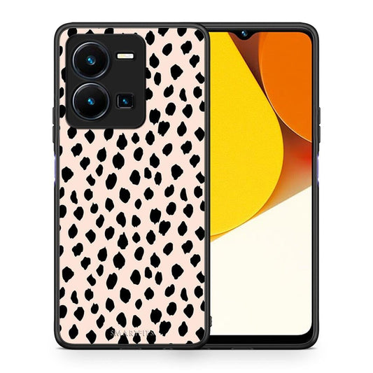 Θήκη Vivo Y35 New Polka Dots από τη Smartfits με σχέδιο στο πίσω μέρος και μαύρο περίβλημα | Vivo Y35 New Polka Dots Case with Colorful Back and Black Bezels