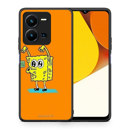 Θήκη Vivo Y35 No Money 2 από τη Smartfits με σχέδιο στο πίσω μέρος και μαύρο περίβλημα | Vivo Y35 No Money 2 Case with Colorful Back and Black Bezels