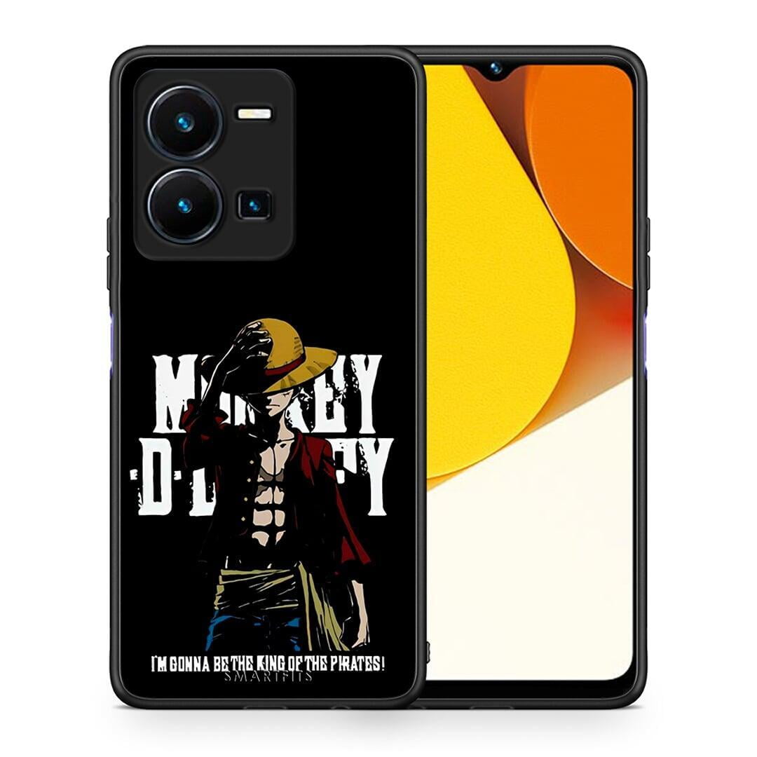 Θήκη Vivo Y35 Pirate King από τη Smartfits με σχέδιο στο πίσω μέρος και μαύρο περίβλημα | Vivo Y35 Pirate King Case with Colorful Back and Black Bezels