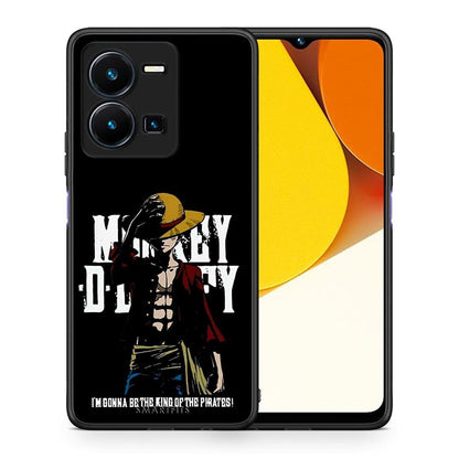 Θήκη Vivo Y35 Pirate King από τη Smartfits με σχέδιο στο πίσω μέρος και μαύρο περίβλημα | Vivo Y35 Pirate King Case with Colorful Back and Black Bezels