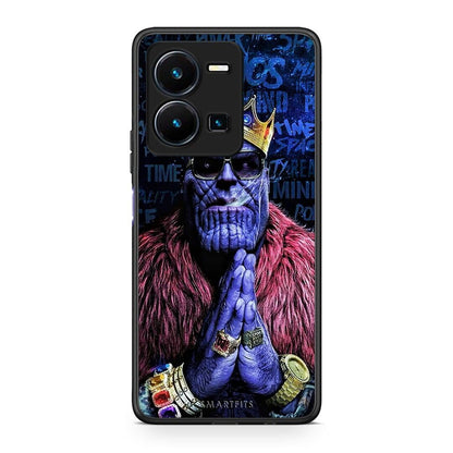 Θήκη Vivo Y35 PopArt Thanos από τη Smartfits με σχέδιο στο πίσω μέρος και μαύρο περίβλημα | Vivo Y35 PopArt Thanos Case with Colorful Back and Black Bezels