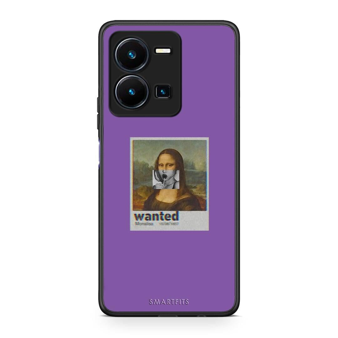 Θήκη Vivo Y35 Popart Monalisa από τη Smartfits με σχέδιο στο πίσω μέρος και μαύρο περίβλημα | Vivo Y35 Popart Monalisa Case with Colorful Back and Black Bezels
