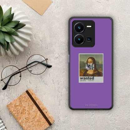 Θήκη Vivo Y35 Popart Monalisa από τη Smartfits με σχέδιο στο πίσω μέρος και μαύρο περίβλημα | Vivo Y35 Popart Monalisa Case with Colorful Back and Black Bezels