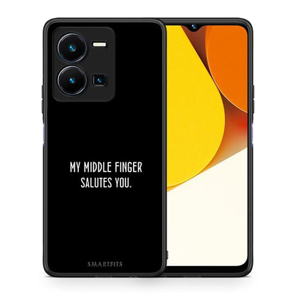 Θήκη Vivo Y35 Salute από τη Smartfits με σχέδιο στο πίσω μέρος και μαύρο περίβλημα | Vivo Y35 Salute Case with Colorful Back and Black Bezels