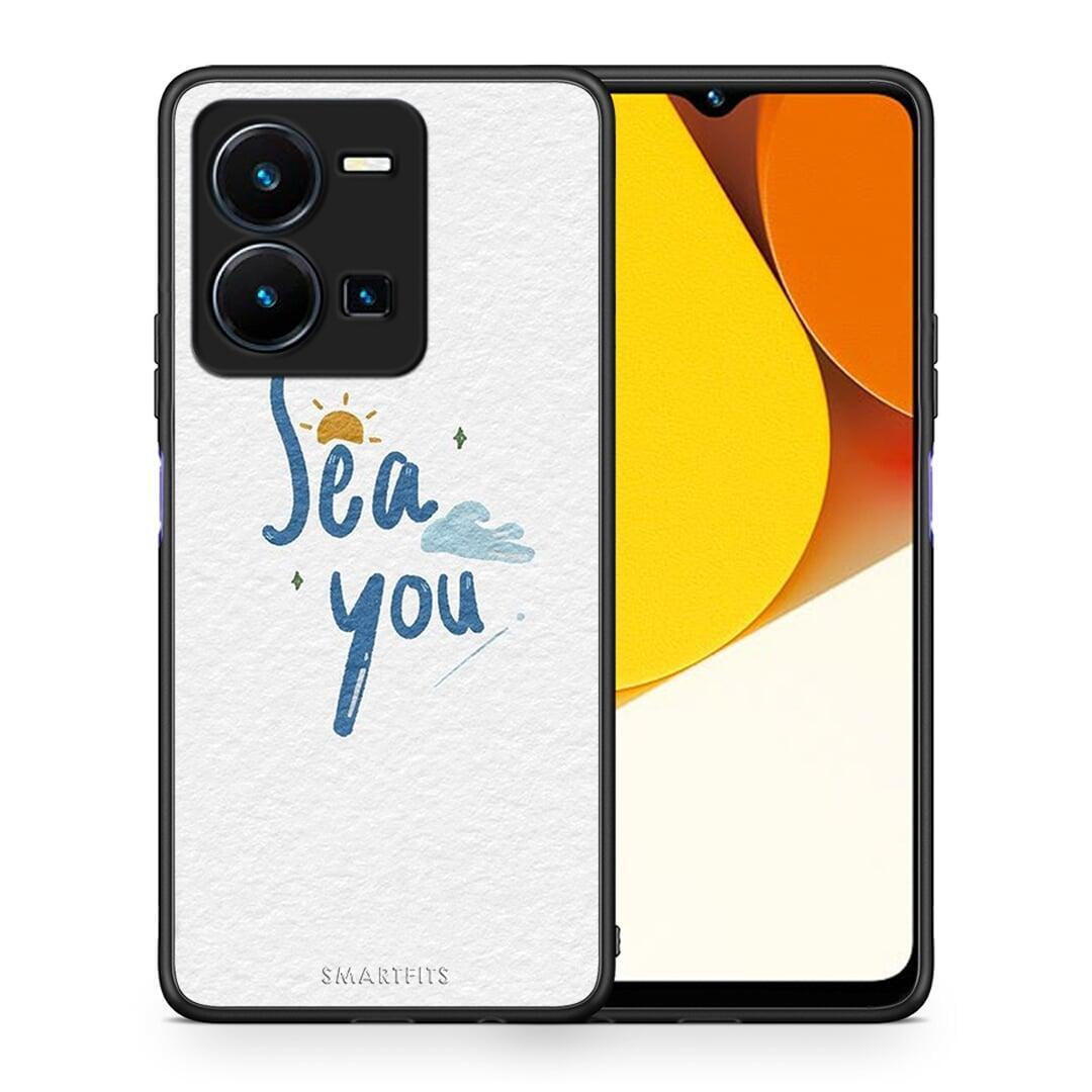 Θήκη Vivo Y35 Sea You από τη Smartfits με σχέδιο στο πίσω μέρος και μαύρο περίβλημα | Vivo Y35 Sea You Case with Colorful Back and Black Bezels