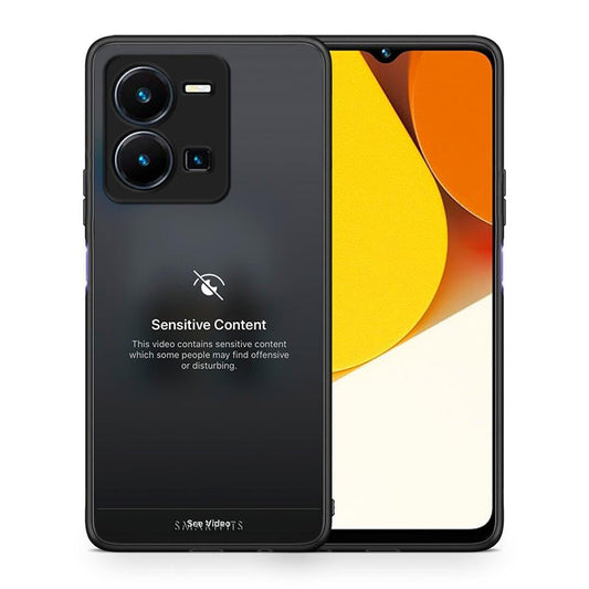 Θήκη Vivo Y35 Sensitive Content από τη Smartfits με σχέδιο στο πίσω μέρος και μαύρο περίβλημα | Vivo Y35 Sensitive Content Case with Colorful Back and Black Bezels