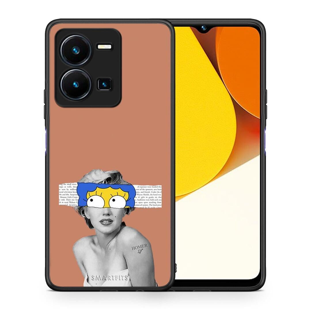 Θήκη Vivo Y35 Sim Merilyn από τη Smartfits με σχέδιο στο πίσω μέρος και μαύρο περίβλημα | Vivo Y35 Sim Merilyn Case with Colorful Back and Black Bezels