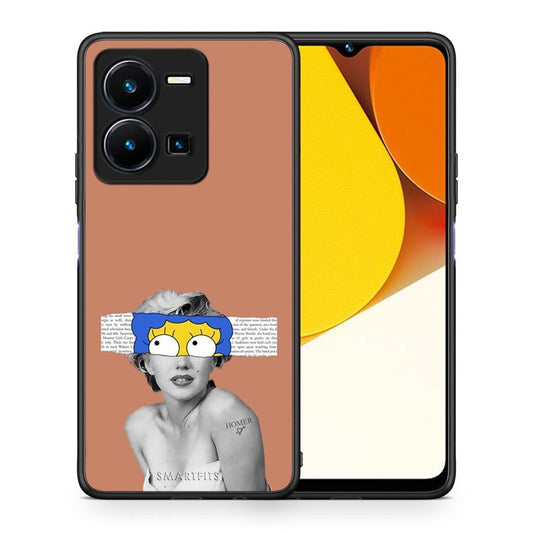 Θήκη Vivo Y35 Sim Merilyn από τη Smartfits με σχέδιο στο πίσω μέρος και μαύρο περίβλημα | Vivo Y35 Sim Merilyn Case with Colorful Back and Black Bezels