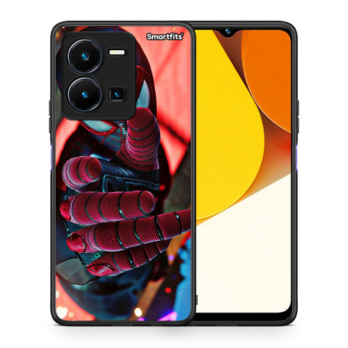 Θήκη Vivo Y35 Spider Hand από τη Smartfits με σχέδιο στο πίσω μέρος και μαύρο περίβλημα | Vivo Y35 Spider Hand Case with Colorful Back and Black Bezels