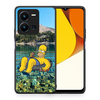 Θήκη Vivo Y35 Summer Happiness από τη Smartfits με σχέδιο στο πίσω μέρος και μαύρο περίβλημα | Vivo Y35 Summer Happiness Case with Colorful Back and Black Bezels