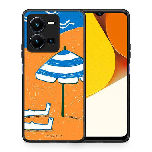 Θήκη Vivo Y35 Summering από τη Smartfits με σχέδιο στο πίσω μέρος και μαύρο περίβλημα | Vivo Y35 Summering Case with Colorful Back and Black Bezels