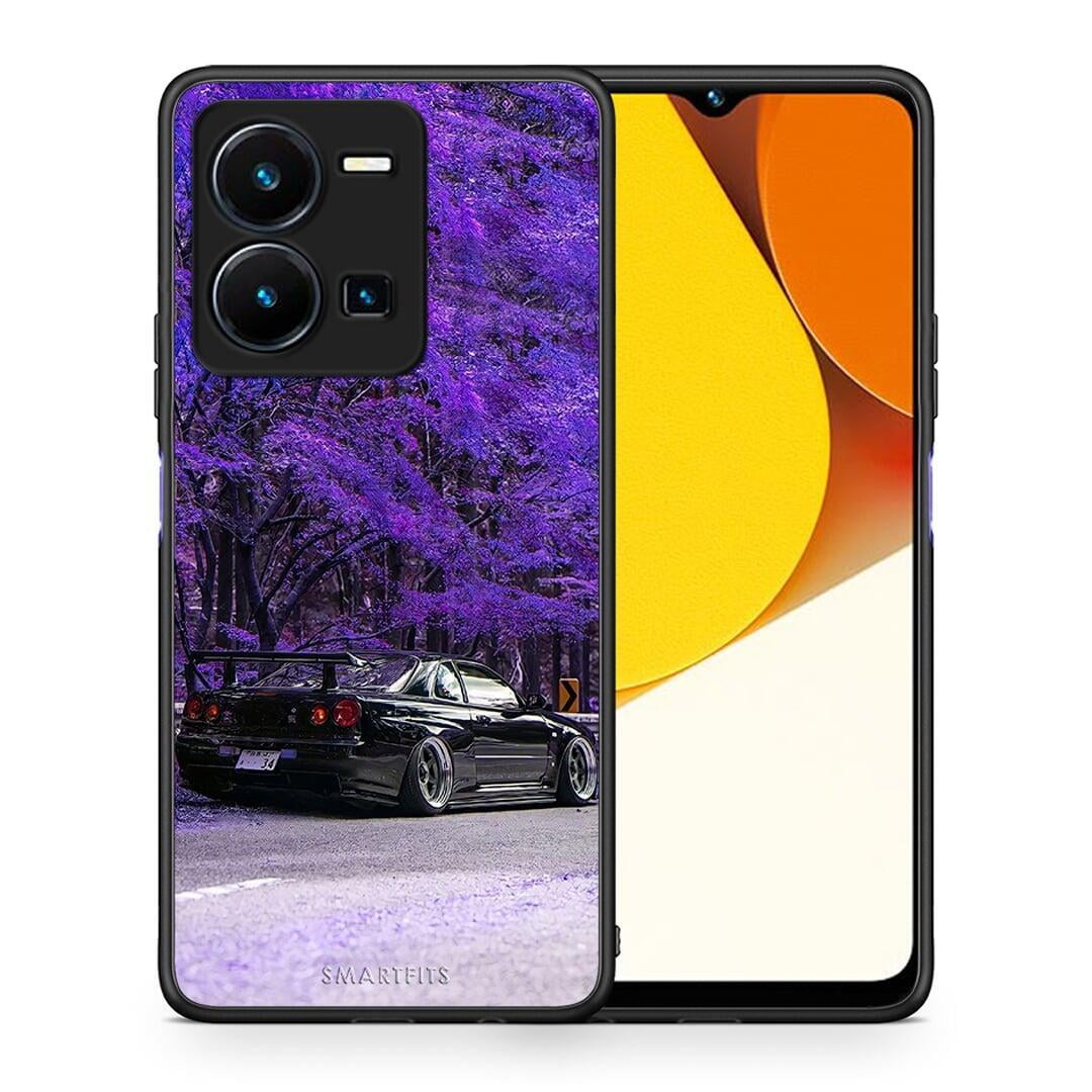 Θήκη Vivo Y35 Super Car από τη Smartfits με σχέδιο στο πίσω μέρος και μαύρο περίβλημα | Vivo Y35 Super Car Case with Colorful Back and Black Bezels