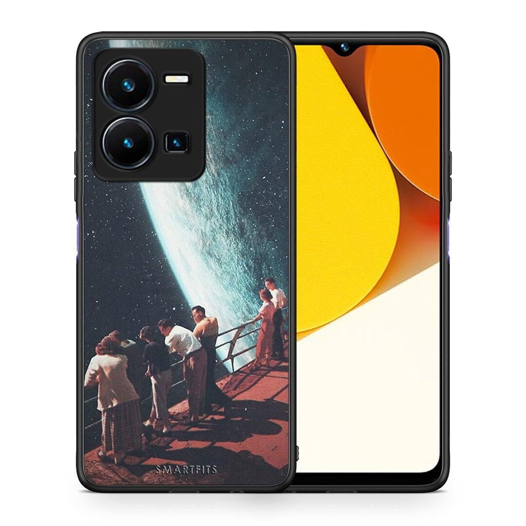 Θήκη Vivo Y35 Surreal View από τη Smartfits με σχέδιο στο πίσω μέρος και μαύρο περίβλημα | Vivo Y35 Surreal View Case with Colorful Back and Black Bezels