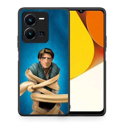 Θήκη Vivo Y35 Tangled 1 από τη Smartfits με σχέδιο στο πίσω μέρος και μαύρο περίβλημα | Vivo Y35 Tangled 1 Case with Colorful Back and Black Bezels