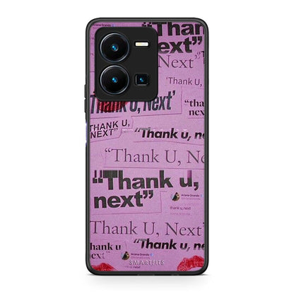 Θήκη Vivo Y35 Thank You Next από τη Smartfits με σχέδιο στο πίσω μέρος και μαύρο περίβλημα | Vivo Y35 Thank You Next Case with Colorful Back and Black Bezels