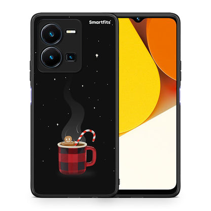 Θήκη Vivo Y35 Xmas Bathing από τη Smartfits με σχέδιο στο πίσω μέρος και μαύρο περίβλημα | Vivo Y35 Xmas Bathing Case with Colorful Back and Black Bezels