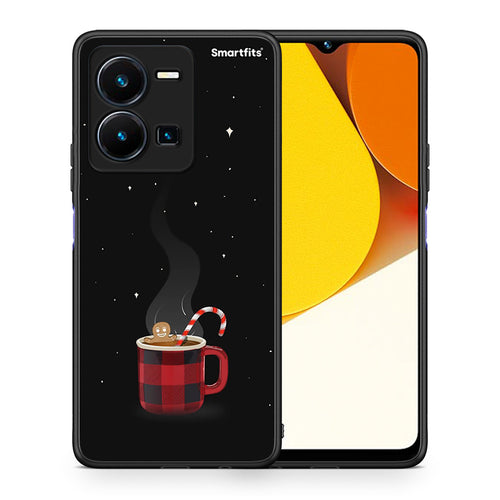 Θήκη Vivo Y35 Xmas Bathing από τη Smartfits με σχέδιο στο πίσω μέρος και μαύρο περίβλημα | Vivo Y35 Xmas Bathing Case with Colorful Back and Black Bezels