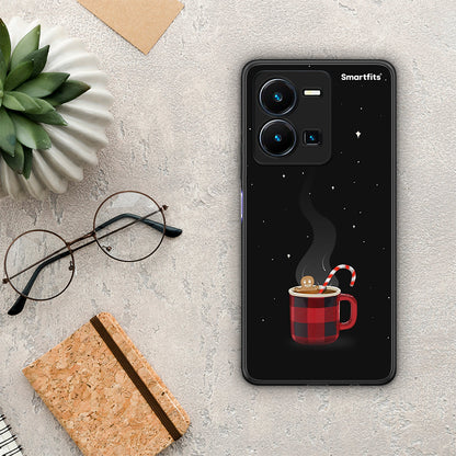 Θήκη Vivo Y35 Xmas Bathing από τη Smartfits με σχέδιο στο πίσω μέρος και μαύρο περίβλημα | Vivo Y35 Xmas Bathing Case with Colorful Back and Black Bezels