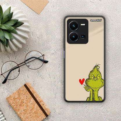Θήκη Vivo Y35 Xmas Grinch από τη Smartfits με σχέδιο στο πίσω μέρος και μαύρο περίβλημα | Vivo Y35 Xmas Grinch Case with Colorful Back and Black Bezels
