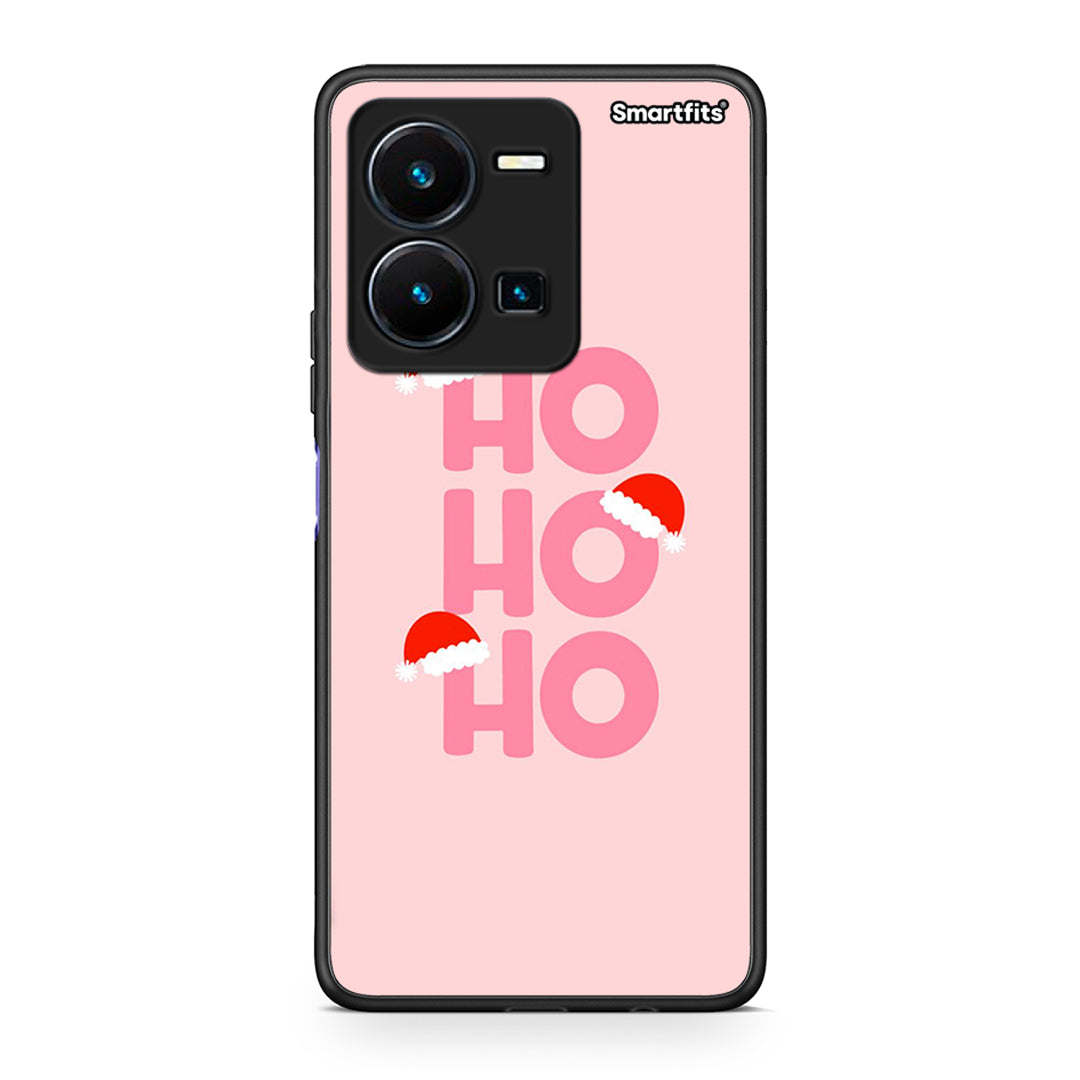 Θήκη Vivo Y35 Xmas Ho Ho Ho από τη Smartfits με σχέδιο στο πίσω μέρος και μαύρο περίβλημα | Vivo Y35 Xmas Ho Ho Ho Case with Colorful Back and Black Bezels