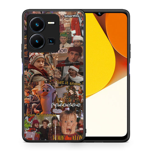 Θήκη Vivo Y35 Xmas Wishes από τη Smartfits με σχέδιο στο πίσω μέρος και μαύρο περίβλημα | Vivo Y35 Xmas Wishes Case with Colorful Back and Black Bezels