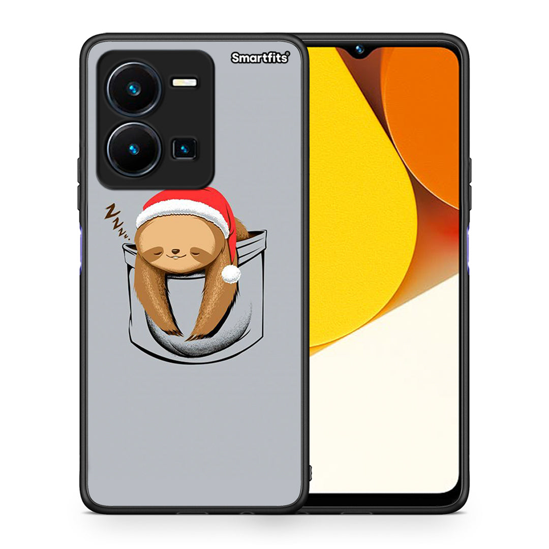 Θήκη Vivo Y35 Xmas Zzzz από τη Smartfits με σχέδιο στο πίσω μέρος και μαύρο περίβλημα | Vivo Y35 Xmas Zzzz Case with Colorful Back and Black Bezels
