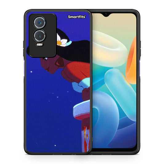Θήκη Vivo Y76 5G / Y76s / Y74s Alladin And Jasmine Love 2 από τη Smartfits με σχέδιο στο πίσω μέρος και μαύρο περίβλημα | Vivo Y76 5G / Y76s / Y74s Alladin And Jasmine Love 2 case with colorful back and black bezels