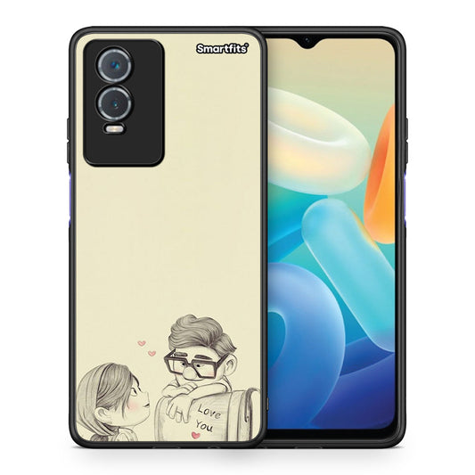 Θήκη Vivo Y76 5G / Y76s / Y74s Carl And Ellie από τη Smartfits με σχέδιο στο πίσω μέρος και μαύρο περίβλημα | Vivo Y76 5G / Y76s / Y74s Carl And Ellie case with colorful back and black bezels