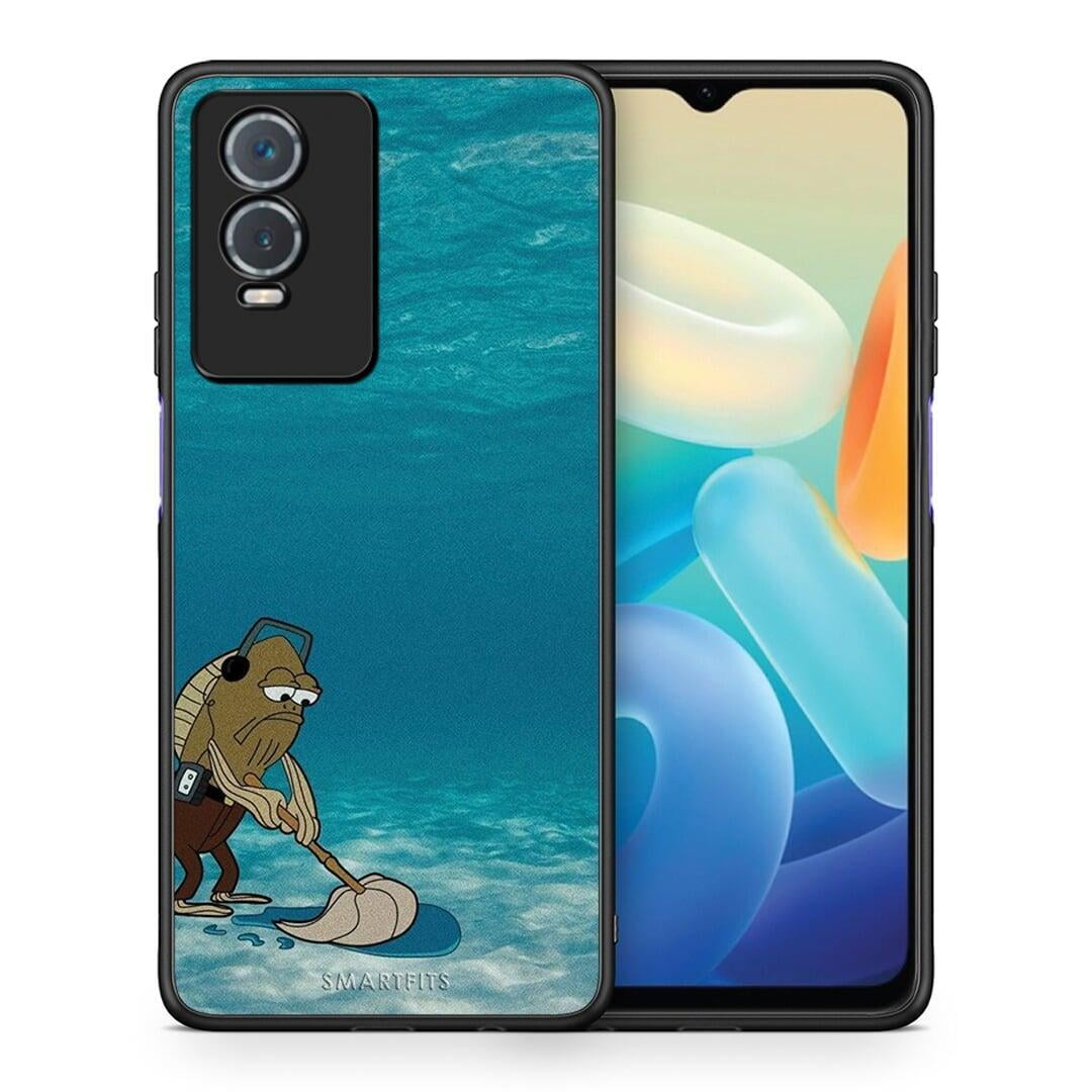 Θήκη Vivo Y76 5G / Y76s / Y74s Clean The Ocean από τη Smartfits με σχέδιο στο πίσω μέρος και μαύρο περίβλημα | Vivo Y76 5G / Y76s / Y74s Clean The Ocean case with colorful back and black bezels
