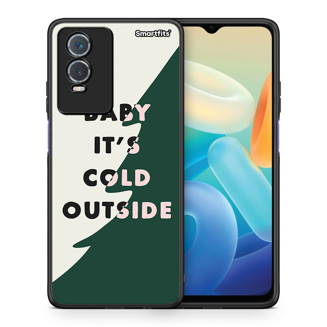 Θήκη Vivo Y76 5G / Y76s / Y74s Cold Outside από τη Smartfits με σχέδιο στο πίσω μέρος και μαύρο περίβλημα | Vivo Y76 5G / Y76s / Y74s Cold Outside case with colorful back and black bezels