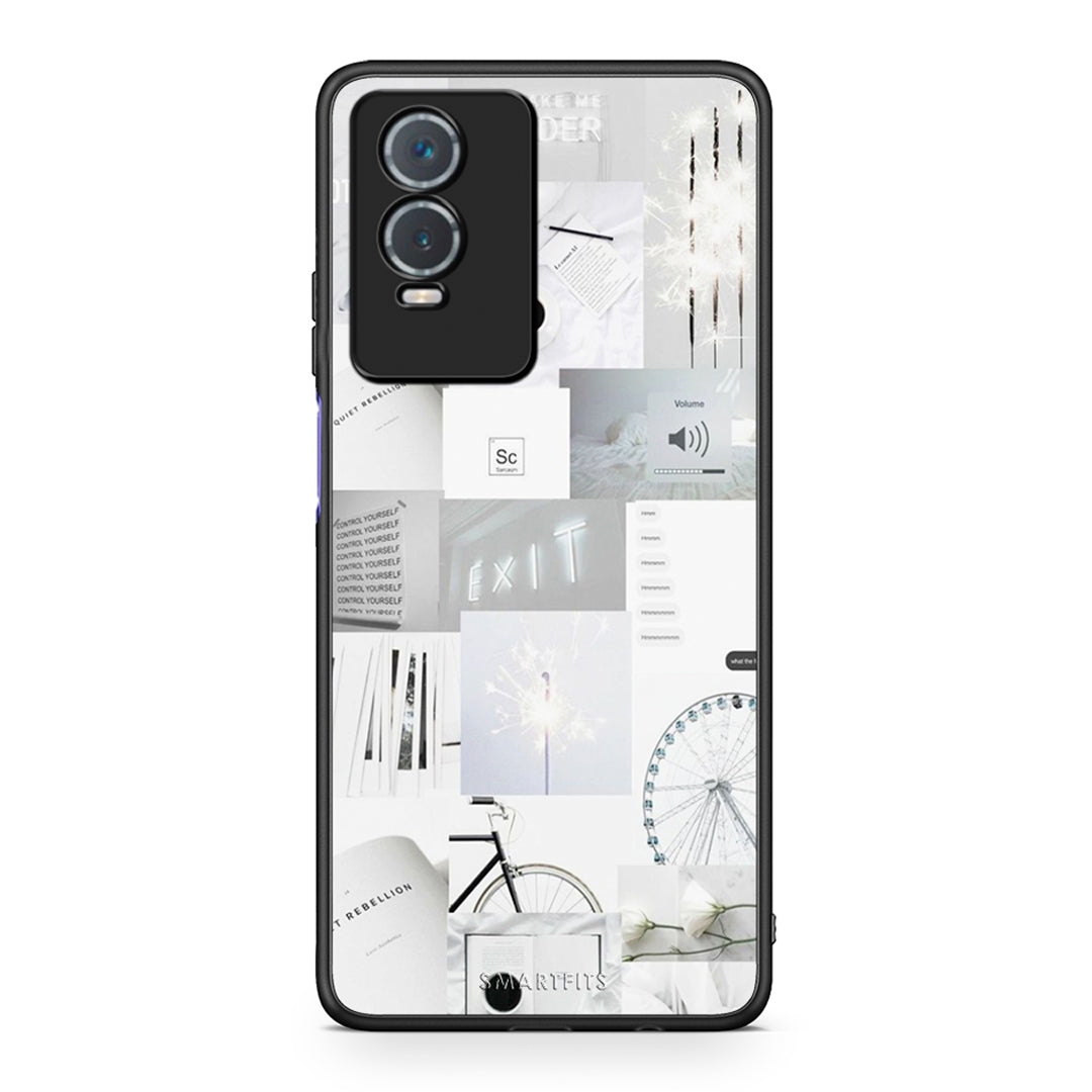 Vivo Y76 5G / Y76s / Y74s Collage Make Me Wonder Θήκη Αγίου Βαλεντίνου από τη Smartfits με σχέδιο στο πίσω μέρος και μαύρο περίβλημα | Smartphone case with colorful back and black bezels by Smartfits