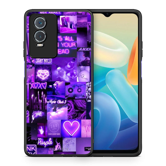 Θήκη Αγίου Βαλεντίνου Vivo Y76 5G / Y76s / Y74s Collage Stay Wild από τη Smartfits με σχέδιο στο πίσω μέρος και μαύρο περίβλημα | Vivo Y76 5G / Y76s / Y74s Collage Stay Wild case with colorful back and black bezels