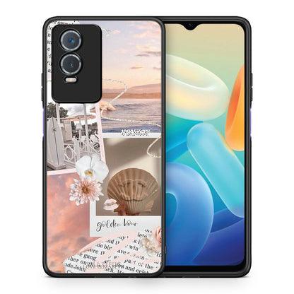 Θήκη Αγίου Βαλεντίνου Vivo Y76 5G / Y76s / Y74s Golden Hour από τη Smartfits με σχέδιο στο πίσω μέρος και μαύρο περίβλημα | Vivo Y76 5G / Y76s / Y74s Golden Hour case with colorful back and black bezels