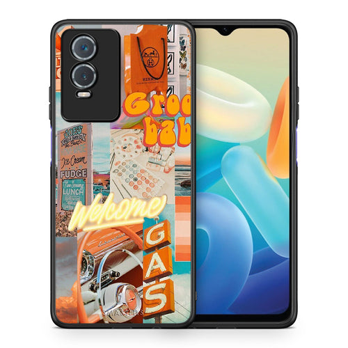 Θήκη Αγίου Βαλεντίνου Vivo Y76 5G / Y76s / Y74s Groovy Babe από τη Smartfits με σχέδιο στο πίσω μέρος και μαύρο περίβλημα | Vivo Y76 5G / Y76s / Y74s Groovy Babe case with colorful back and black bezels